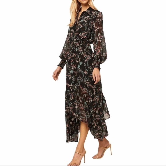Misa Los Angeles Zahra Paisley Dark Floral Midi Dress Size small - Picture 7 of 16